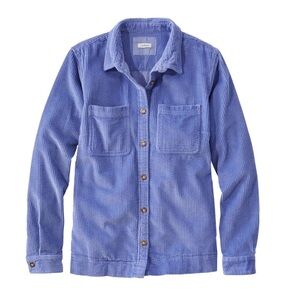 L.L. Bean Women's Blue Corduroy Shirt Jacket